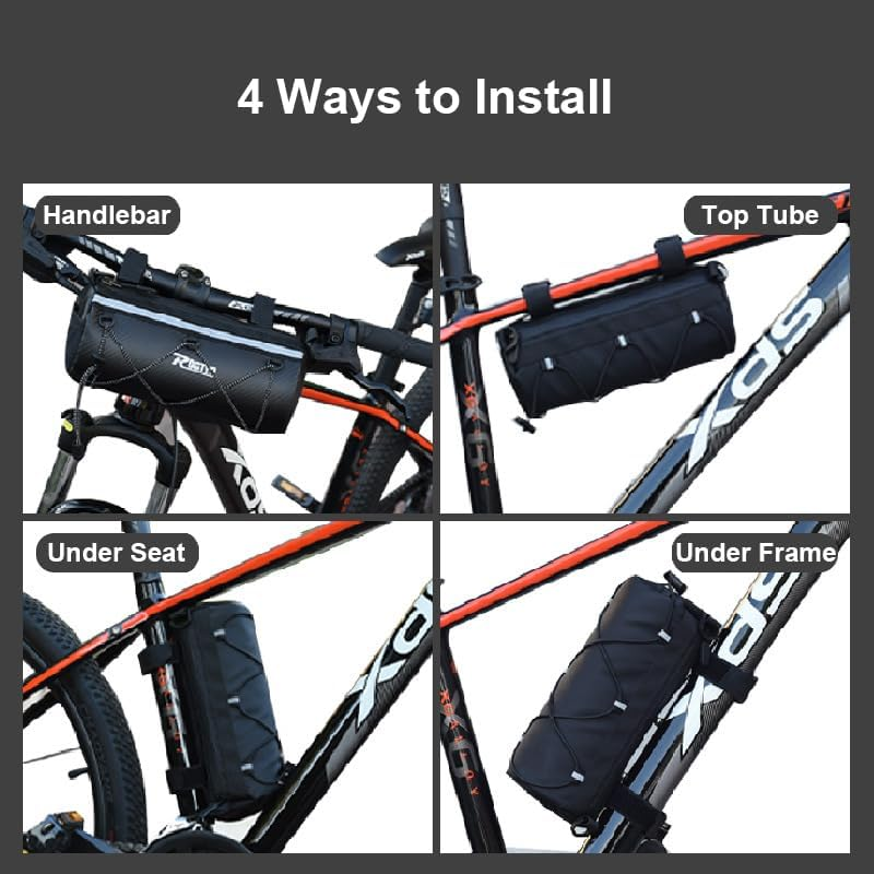 Multifunctional Waterproof Satchel, Bike Handlebar Bag, Bicycle Front Bag Shoulder Bag, Professional Cycling Accessories Outdoor Bike Front Bag for Road Mountain Bike Cycling Travel image number 4