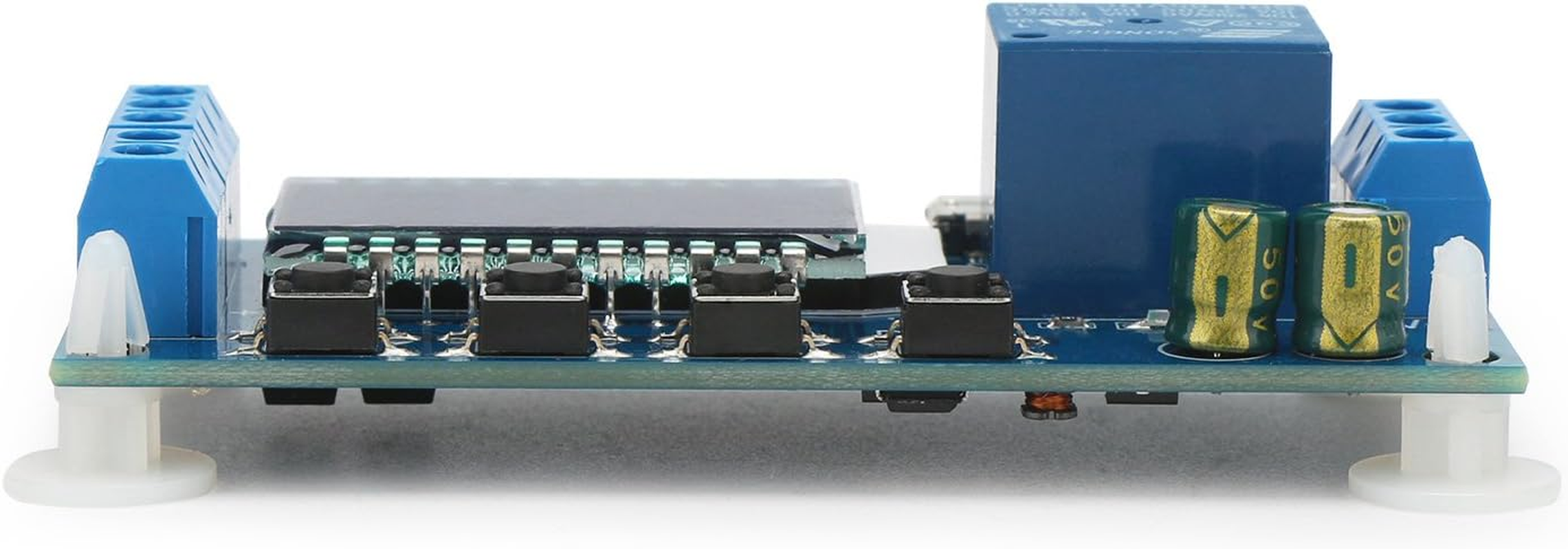 Timer Relay, DROK Time Delay Relay 5V 12V 24V Delay Controller Board Delay-Off Cycle Timer 0.01S-9999Mins Trigger Delay Switching Relay Module with LCD Display Support Micro USB 5V Power Supply