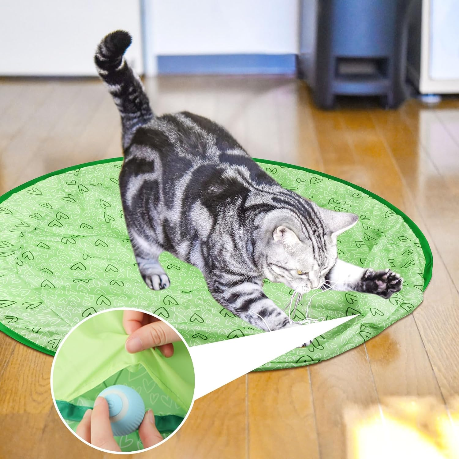 Byffoer Interactive Cat Toy, Intelligent Electric Self-Rolling Cat Toy Ball, Rolling Ball Cat Toy, Interactive Cat Ball for Cats Dogs