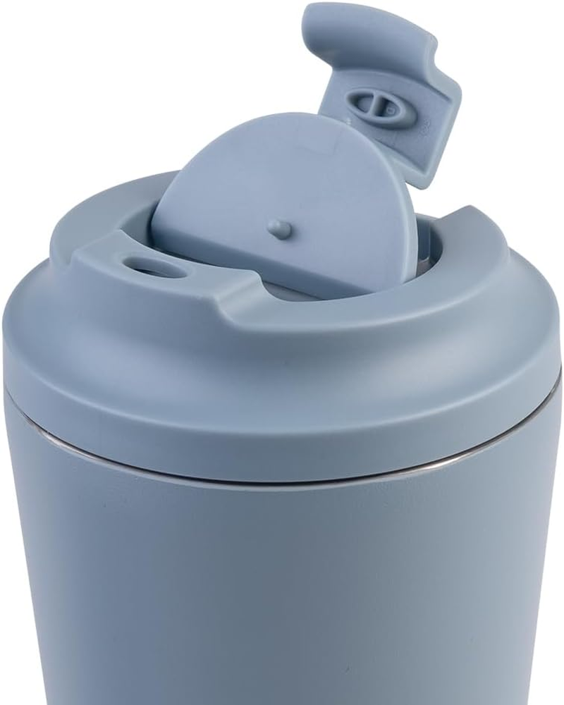 Oasis Ceramic Lined Stainless Steel Double Wall Insulated Coffee Cup 360Ml - Hazy Blue image number 6