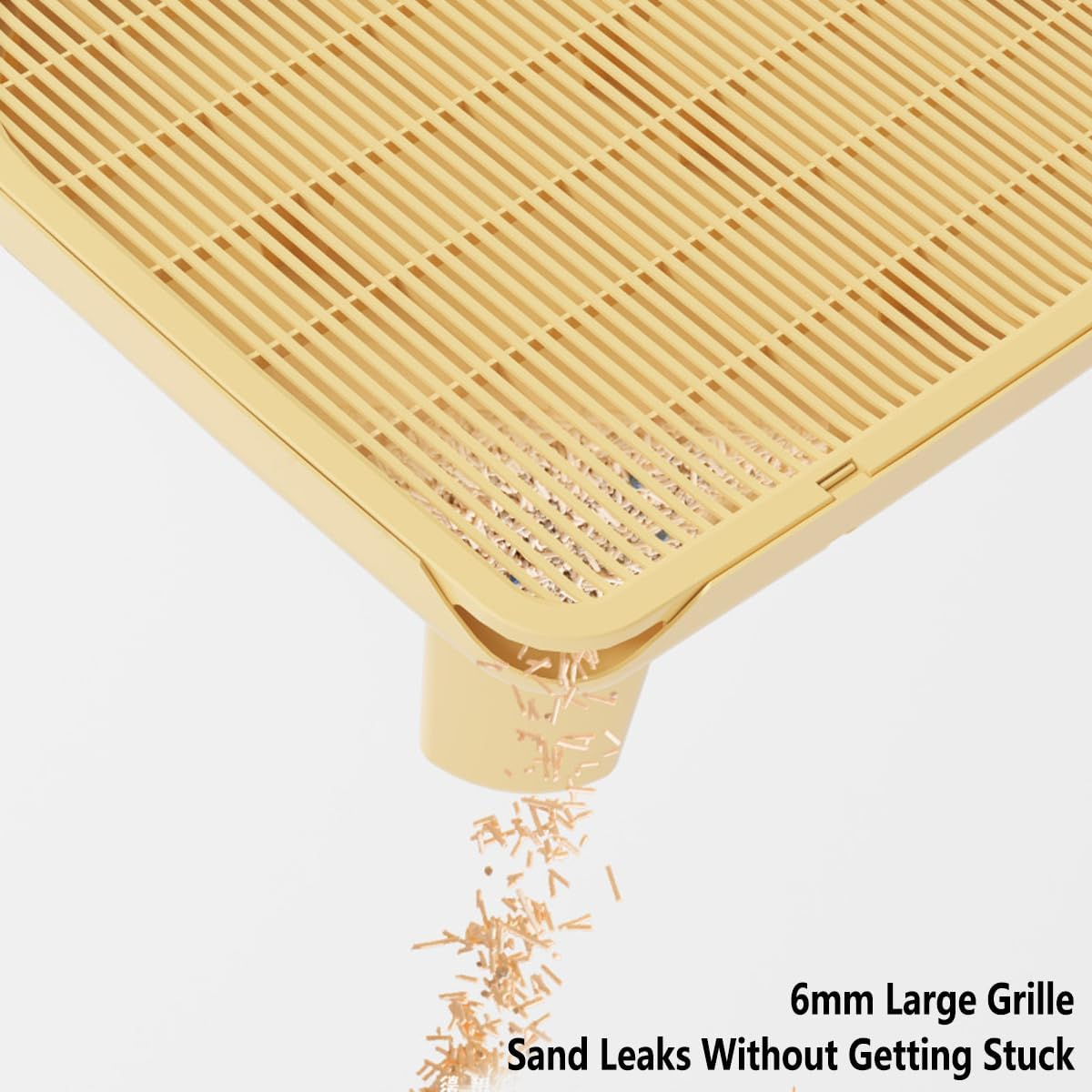 AIMALL Double-Layer Cat Litter Mat with Large Grid Leak Design 19.68X15.94X3.54In Anti-Tracking Rubbing Foot Platform with Detachable Tray Non-Slip Base for Cat Litter Box Area