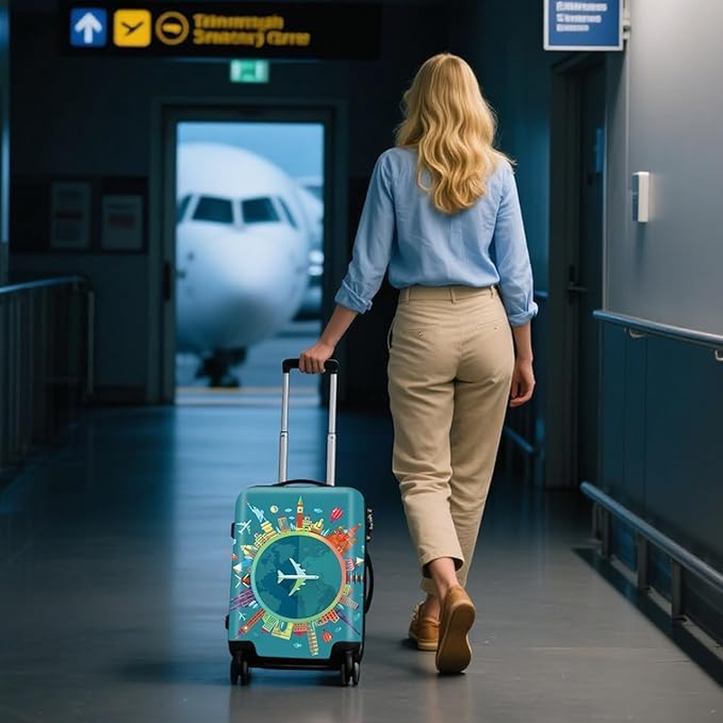 Luggage Cover Protector,Travel Luggage Cover Baggage Suitcase Cover Travel Accessories Hard Shell Case Protectors -Quttly image number 5