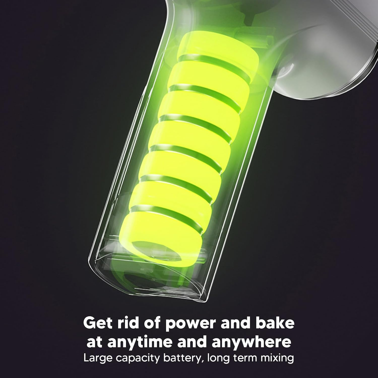 Handheld Electric Mixer, Electric Egg Beater, Foam Maker, Electric Kitchen Mixer, Cordless Electric Egg Beater, Rechargeable Kitchen Mixer for Cream, Egg Liquid, Jam, Butter - Purple image number 7