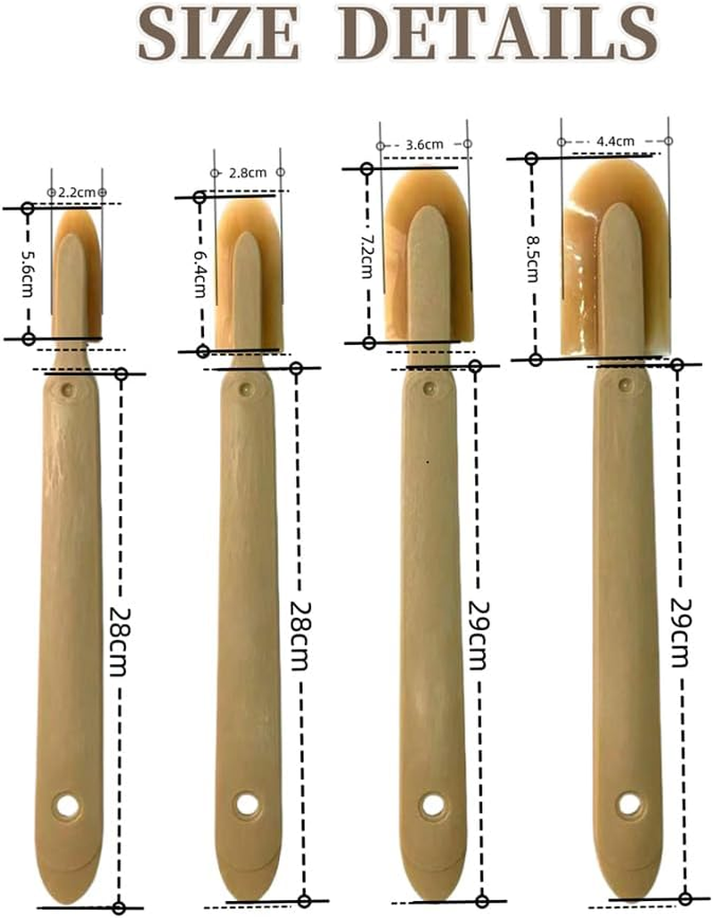 JTGYMY 8 Pcs Multitool Set Rubber Caulking Tool Kit for Ceramic Tiles, Baseboards, Kitchens, Bathrooms - ABS + Rubber - 4 Sizes Set image number 6