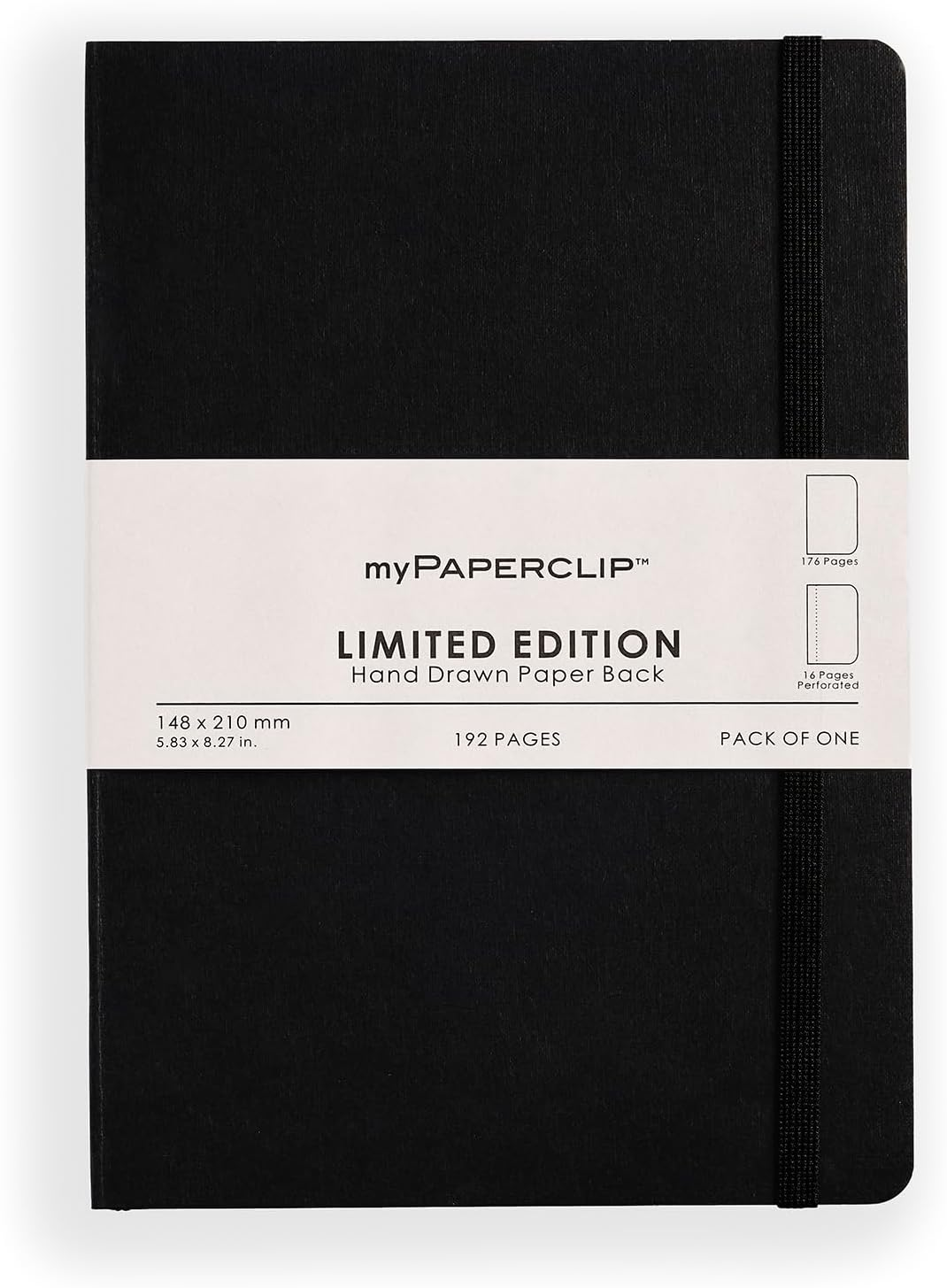 Mypaperclip Limited Edition A5 Checks/Squared Notebook | 190 Pages, 100 GSM, Soft Cover | Flat Lay Design | Bookmark, Elastic Closure & Back Pocket | Office Use, School, Journaling Diary (Raspberry)
