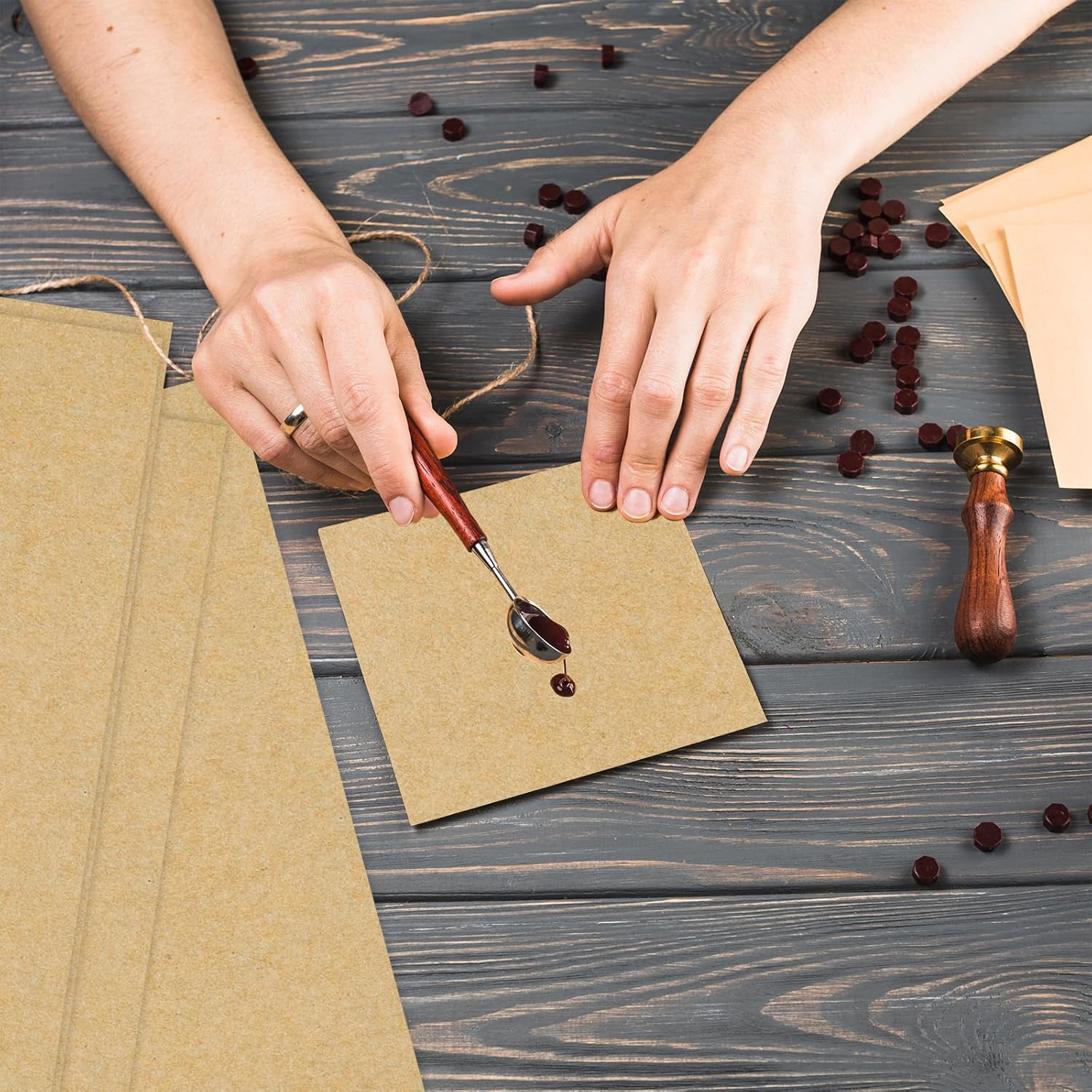 A4 Brown Kraft Paper, 50 Sheets Kraft Cardstocks for DIY Projects and Crafts (29.7 X 21Cm/11.69 X 8.26In)