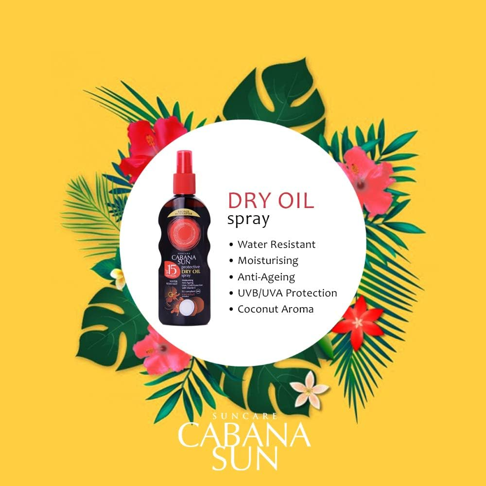 Cabana Sun CABANA Deep Tanning Dry Oil Spray SPF15-200 Ml image number 1