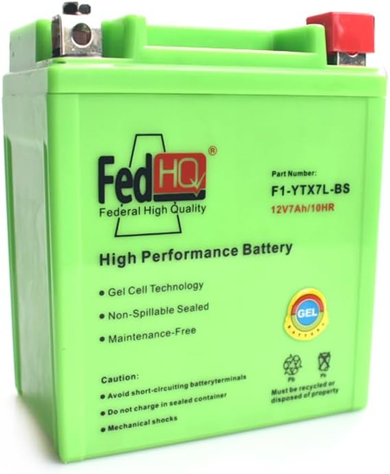 FEDHQ YTX7L-BS 12V 7Ah Motorcycle GEL Battery Dirt Bike ATV Quad Scooter Motorbike Replace CTX7L-BS UTX7L-BS MBTX7U MG7L-BS image number 3