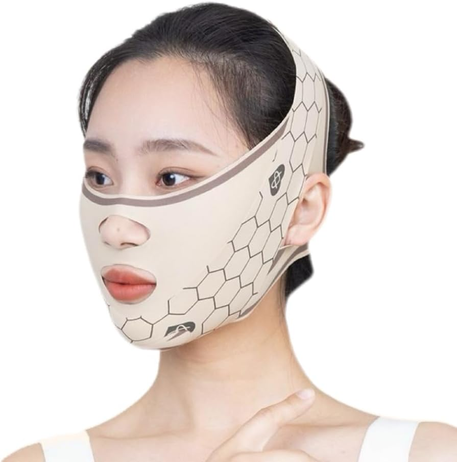 Chin Strap for Women,Reusable Face Strap,Adjustable V Line Mask, Breathable,Comfortable Chin Strap for Women (Skin, One Size) image number 1