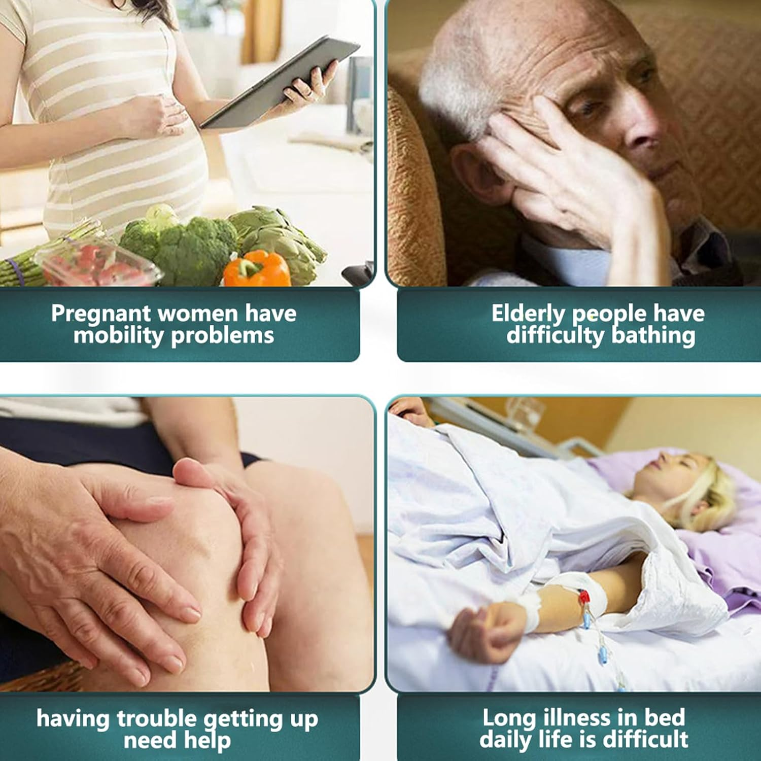 Adjustable Shower Chair with Assist Grab Bar - Anti-Slip Bath Stool for Elderly & Disabled - Durable Aluminum Legs - Tool-Free Assembly (Shower Chair with Back and Arm) image number 5