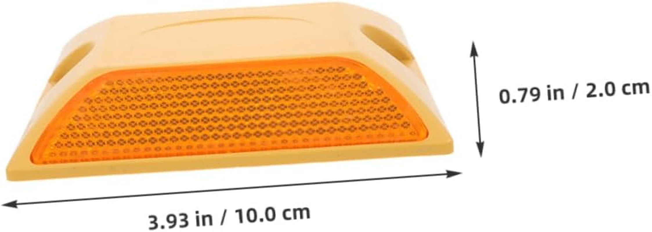 4Pcs Reflective Road Studs for Driveway Double-Sided Adhesive Pavement Markers Raised Design image number 6