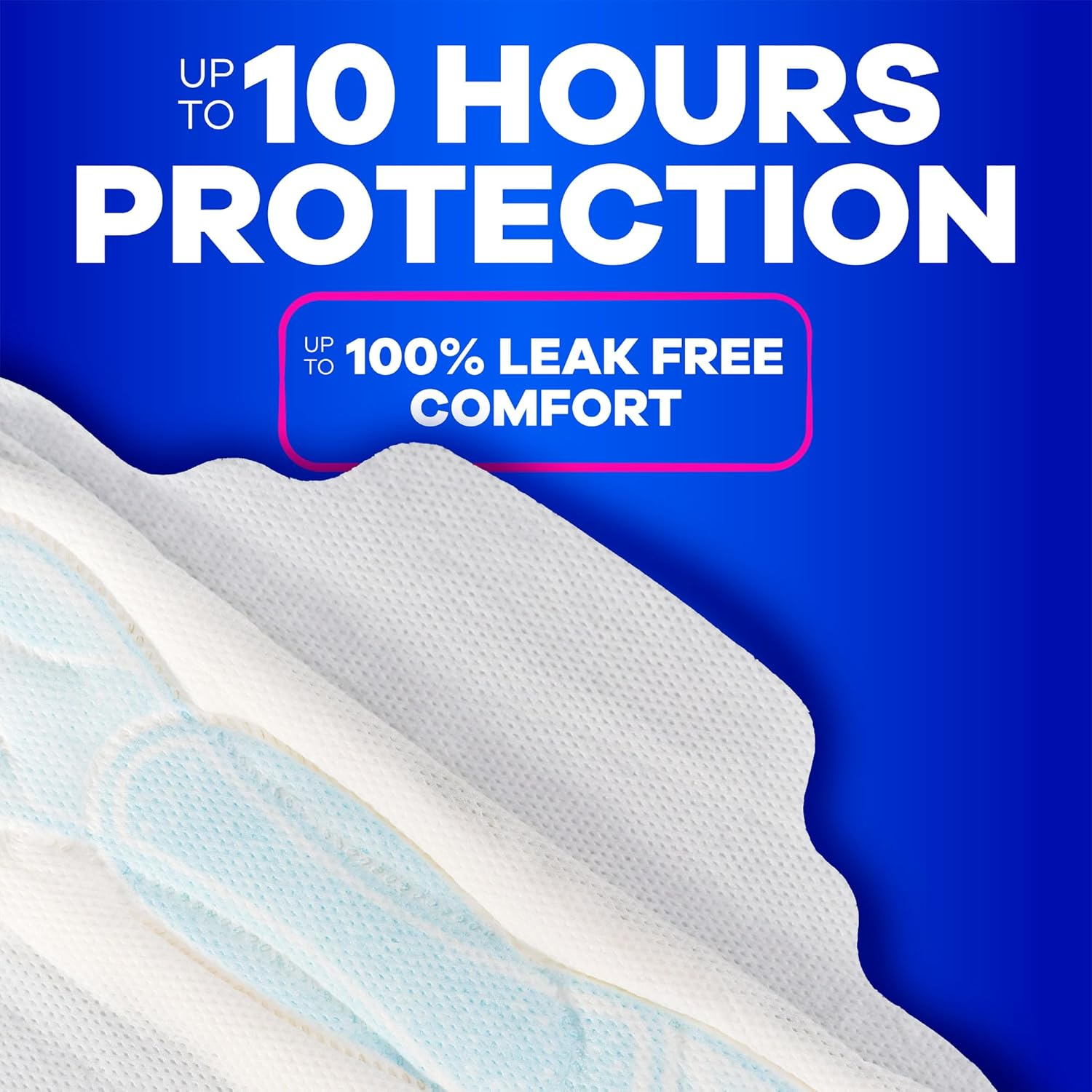 Always Maxi Feminine Pads for Women, Size 2, Long, Super Absorbency, with Wings, Unscented, 42 Count (Packaging May Vary) image number 3