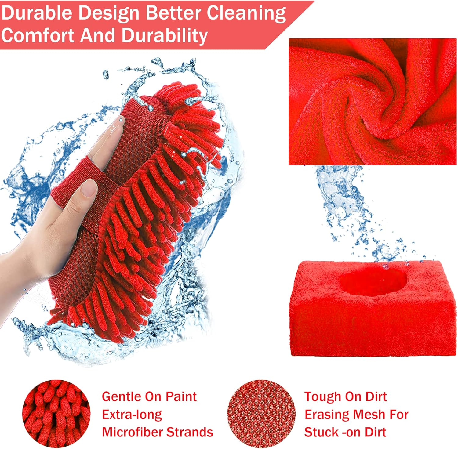 LIANXIN Car Wash Kit -Car Wash Cleaning Kit Car Interior Detailing Kit with Car Wash Foam Gun,Microfiber Sponge Car Care Kit,Tire Brush, Car Wash Kit with Foam Gun, Grey (QJB-30) - Grey image number 2