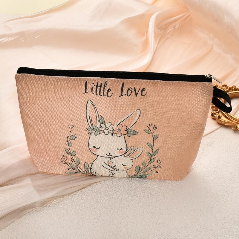 Mothers Day Gifts for Mom Daughter Bunny Makeup Bag Easter Cosmetic Bags for Women image number 1