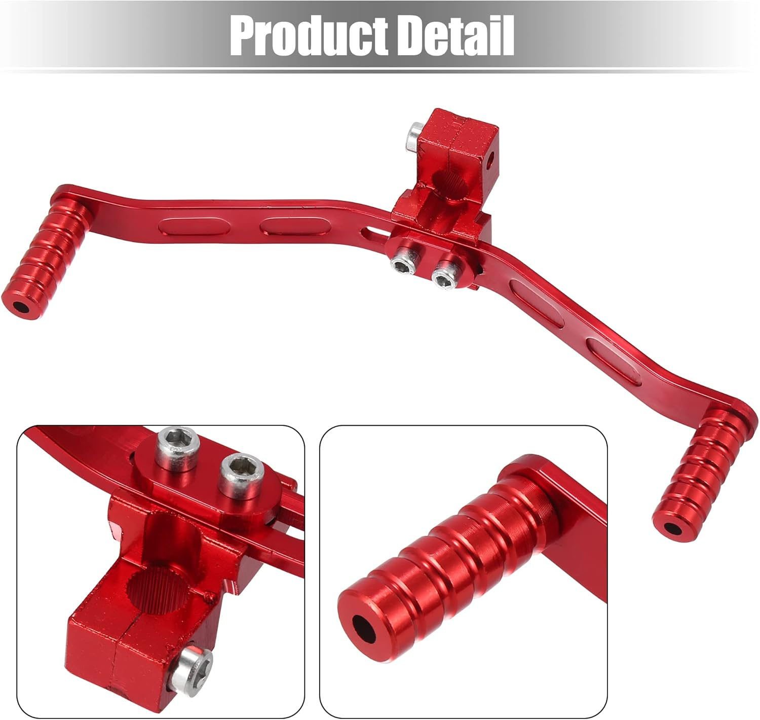 Motoforti 11Mm Universal Adjustable Motorcycle Dual Way Gear Shift Lever Footrest Pedal Shifter Adapt Refit Accessories 50Cc-160Cc CNC Aluminum Alloy Red image number 4