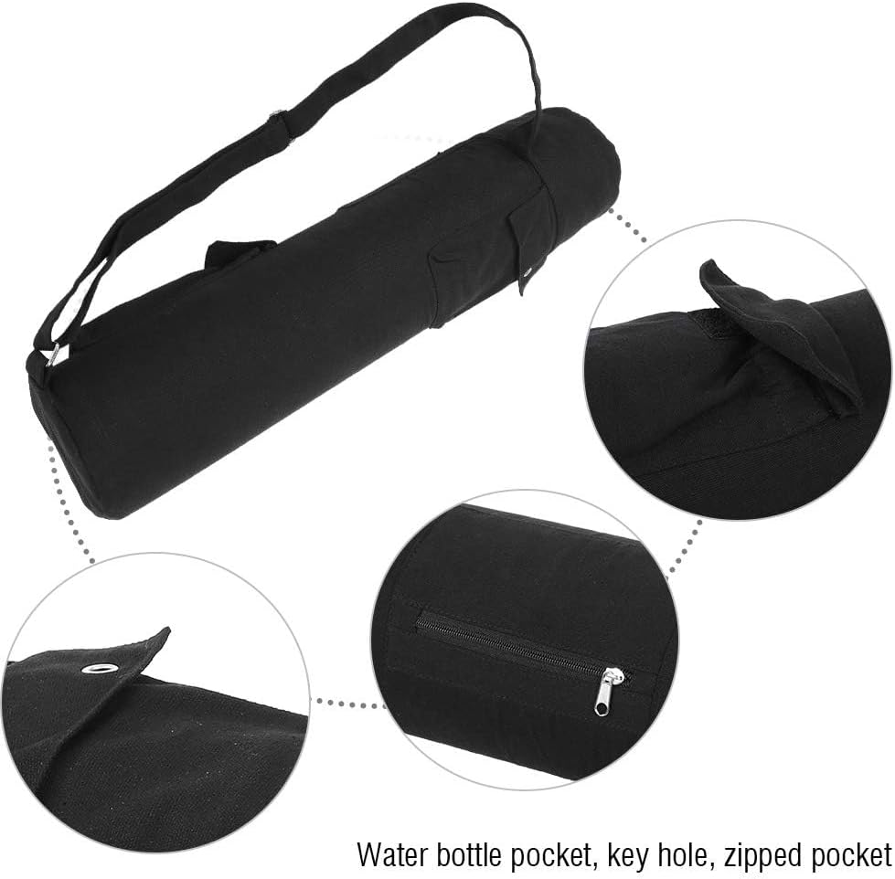 Baxnore Yoga Mat Bag, Canvas Yoga Mat Storage Bag, Multifunctional Yoga Mat Carrier Backpack with Adjustable Strap for Sports Accessories