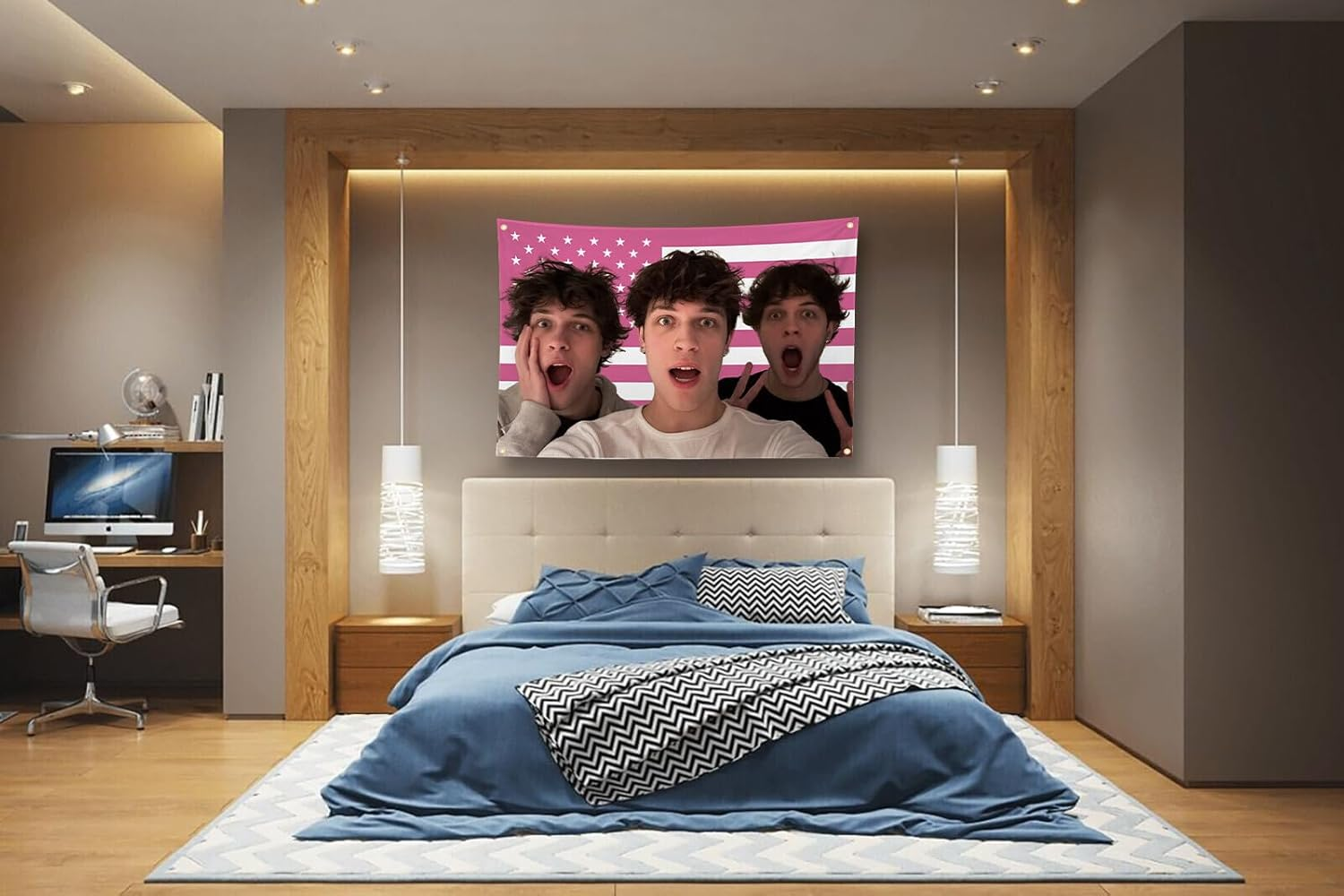 TIMIBUGER Sturniolo Triplets Tapestries 3X5Ft Sturniolo Flag with 4 Brass Grommets Fresh Love Sturniolo Merch image number 4