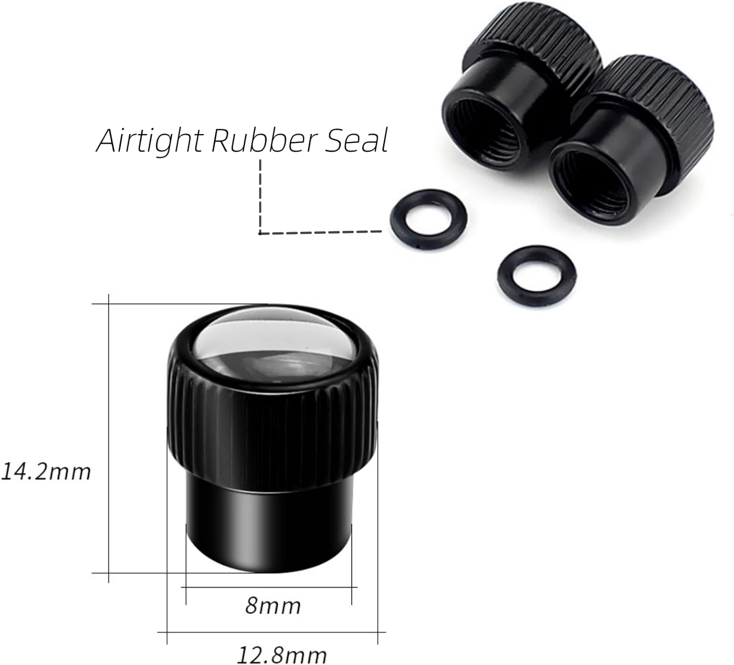 Heinmo for Cooper F/R Series Car Tyre Wheel Stem Air Valve Cap Dust Protection Tyre Valve Stem Caps Union Jack 4 Pieces (SV Gray) image number 4