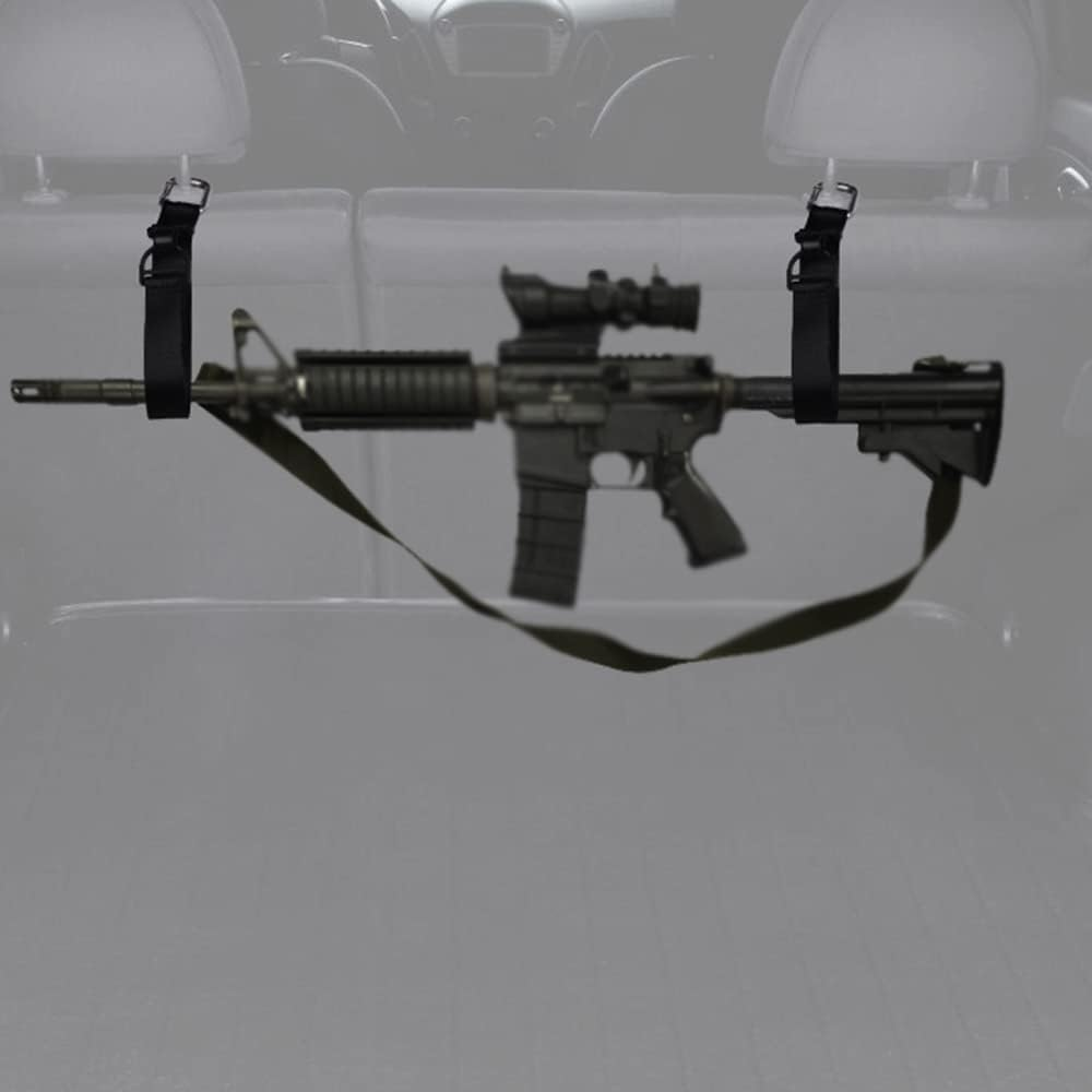 Tsinghwang 4 PCS Gun Rack Automotive Headrest Gun Holder Fit for Shotguns, Rifles, Bows Holder,Fishing Poles,Baseball Bat,Purses & Grocery Bags Car Seat Headrest Sling image number 6