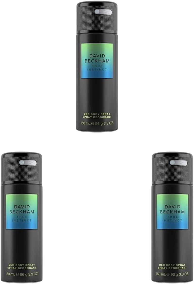 David Beckham True Instinct Deodorant Body Spray for Men, 150Ml (Pack of 3)