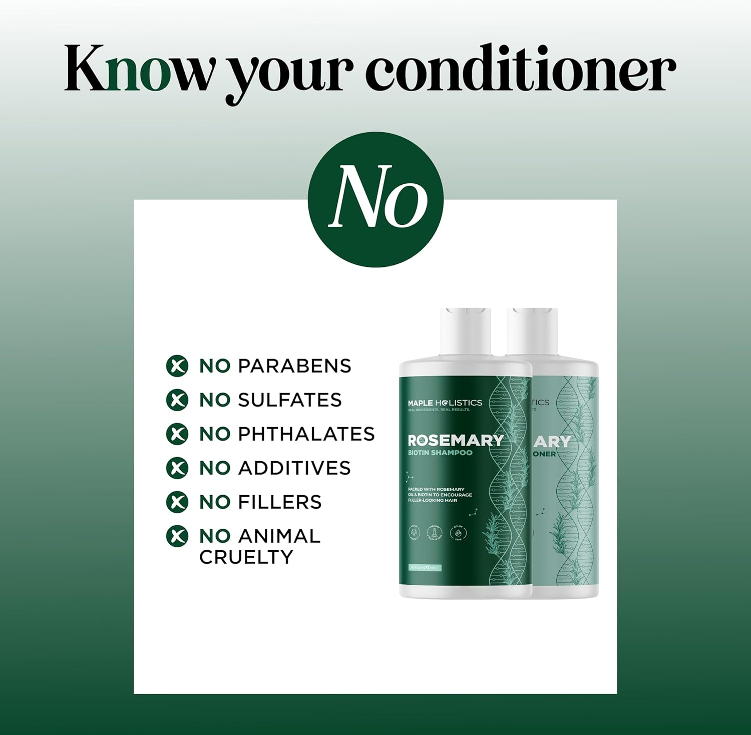 Biotin Rosemary Shampoo and Conditioner Set - Vegan Sulfate Free Biotin Shampoo and Conditioner Set Hair Growth Complex with Volumizing Rosemary Essential Oil for Fine Weak & Dull Hair