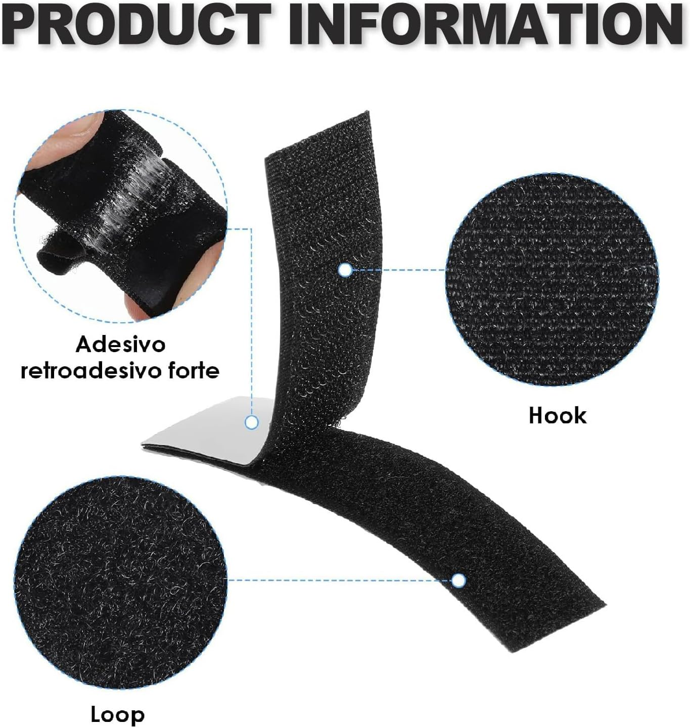 Wzenclave 15Pairs of Industrial Heavy Duty Velcro Tape Dots - Upgraded, Self-Adhesive Backing, Double-Sided Velcro Strips for Carpets, Sofa Cushions, Steps, Hanging Pictures, Office, and Home Use. image number 2