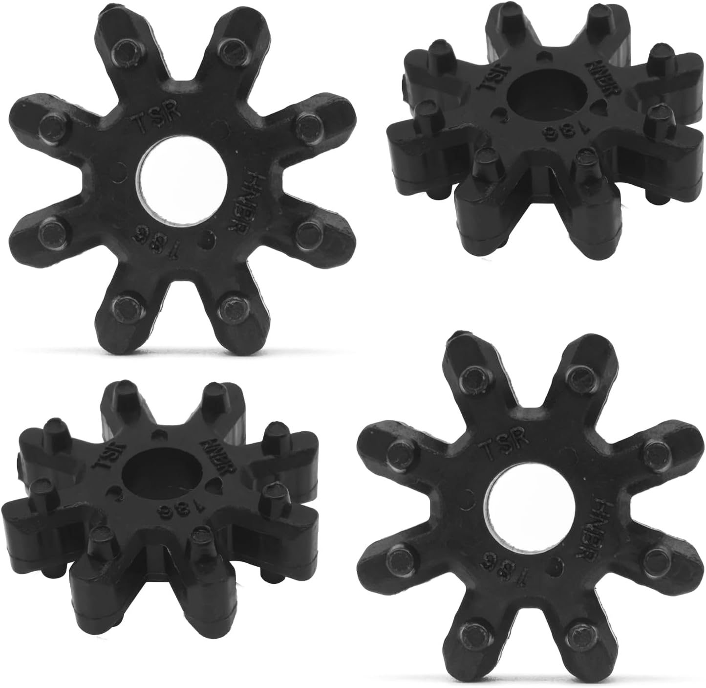 4-Pack Flexible Steering Coupler Replacement, 56315-2K000FFF Nylon Pad Plastic Rubber Wheel, Steering Coupling Steering Column Motor Compatible with Hyundai and Kia (Black) image number 6