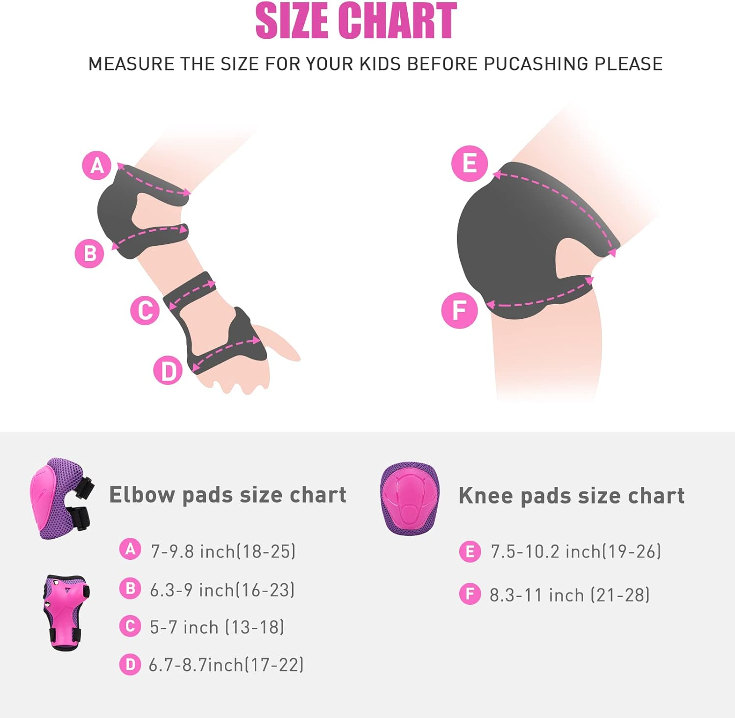 Knee Pads Elbow Pads Ages 3-6 Toddler & 5-8 Kids, 6 in 1 Protective Gear Safety Set with Wrist Guard for Cycling Skateboard Roller Skating Scooter Bike Ski Sports Boys Girls image number 7