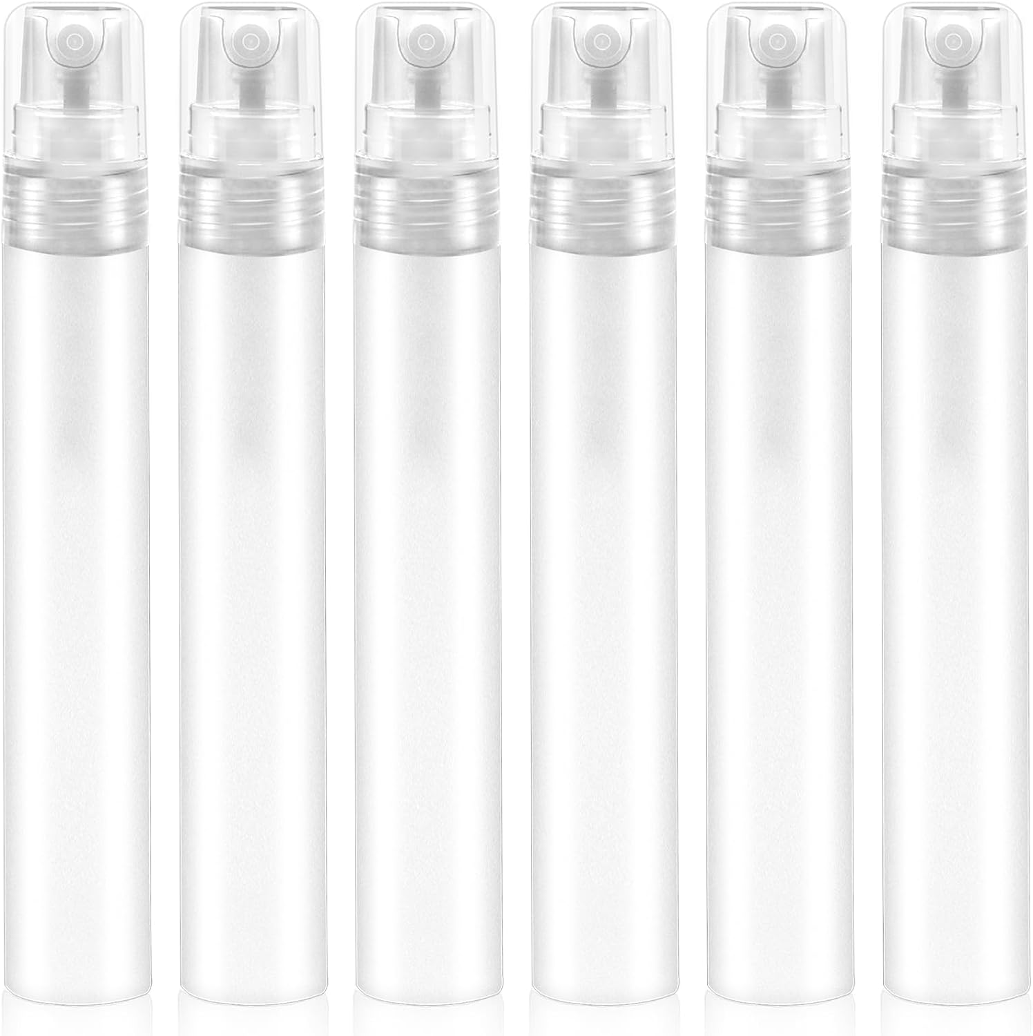 Mozeat Lens Pack of 6 Plastic Perfume Refillable 8 Ml Perfume Atomiser Mini Spray Bottle Portable Empty Perfume Sample Bottles for Travel Going Out