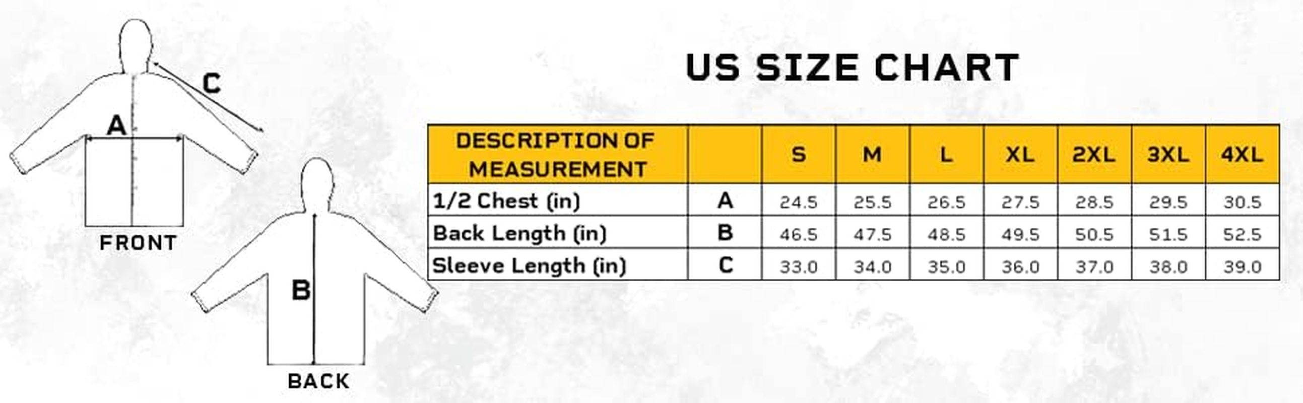 Custom Leathercraft Mens Trench Coat Job Site Safety Equipment, Yellow, Large US