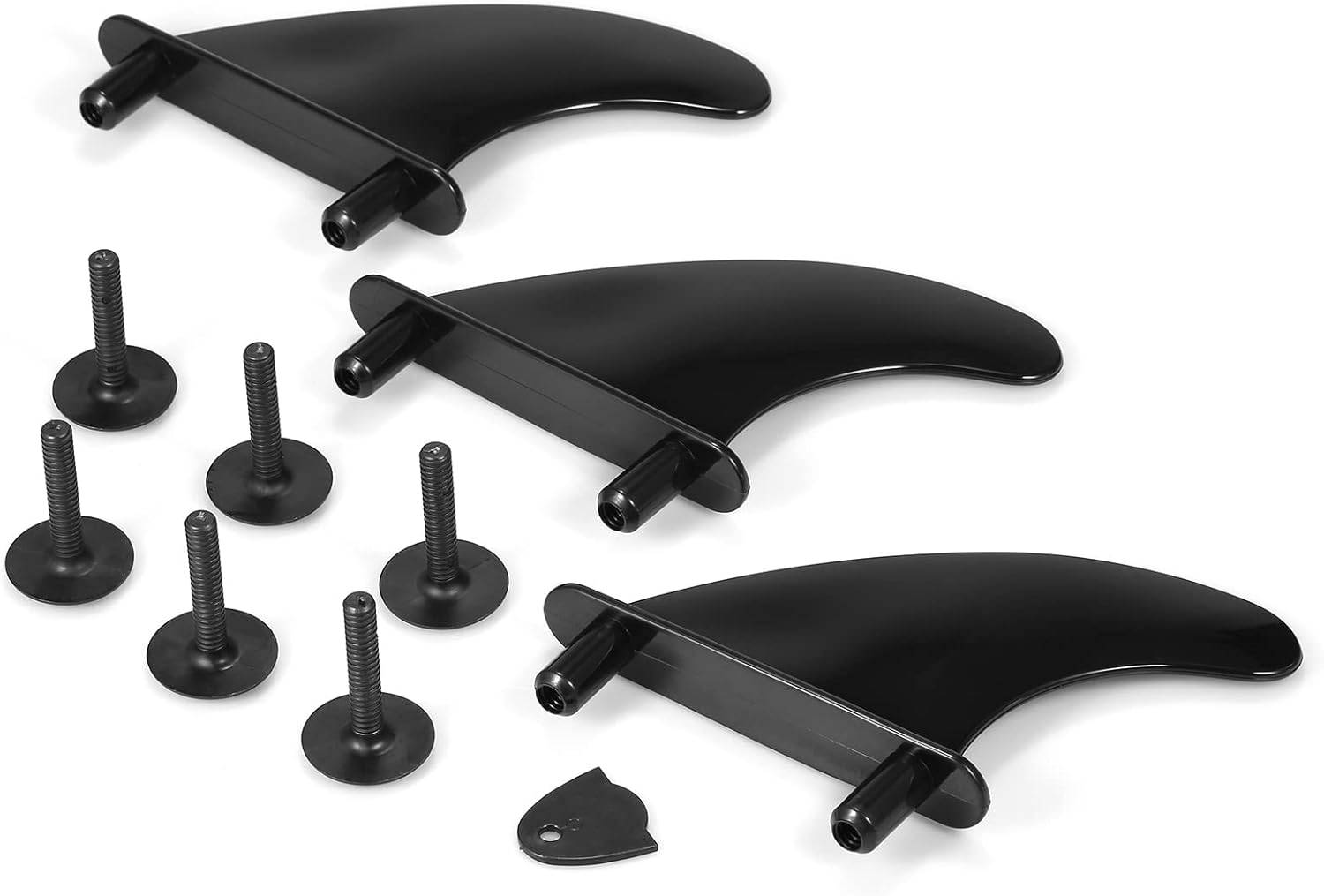 3Pcs Soft Surfboard Fins with Screws 4.5 Inch Surf Fins for Soft Surfboard Longboard Surfing Accessories image number 7