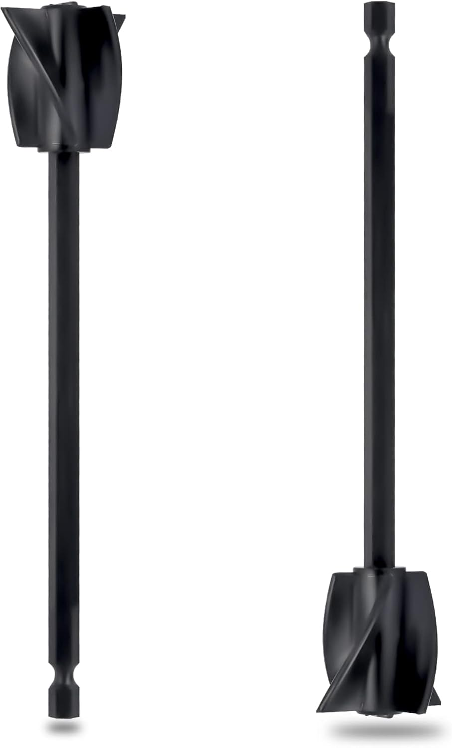 TOYMIS 2Pcs Epoxy Resin Mixer, Reusable Epoxy Mixer Paddles Resin Mixer Paddle Drill for Epoxy Mixer Ceramic Glaze for Painting Stirrer Epoxy Drilling Mixing (Black) image number 2