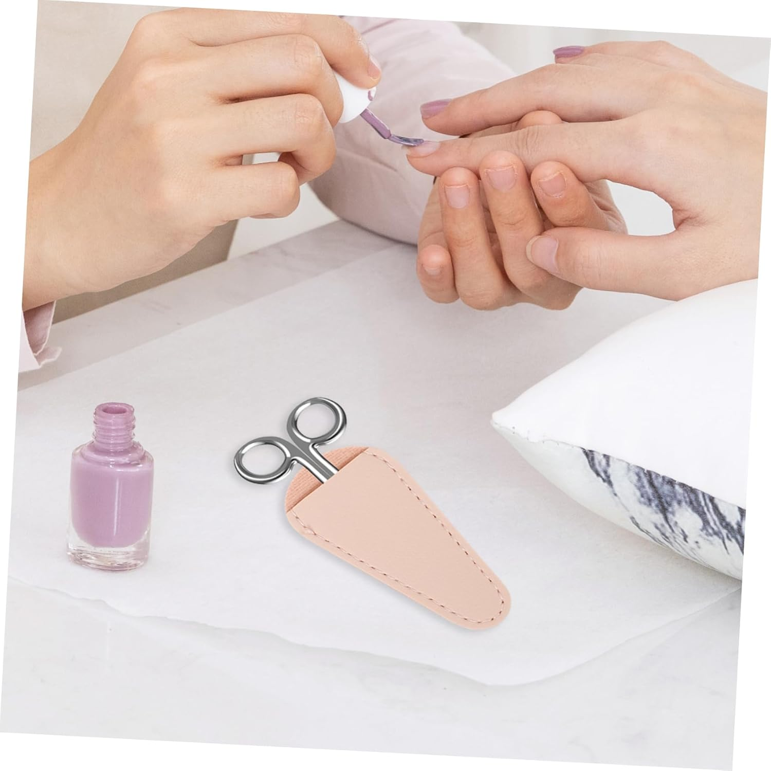 4Pcs Nail Cuticle Scissor Covers Soft PU Protective Caps for Manicure Nipper Tweezers Salon Tool Safety Stylish and Practical Nail Care Accessory image number 2