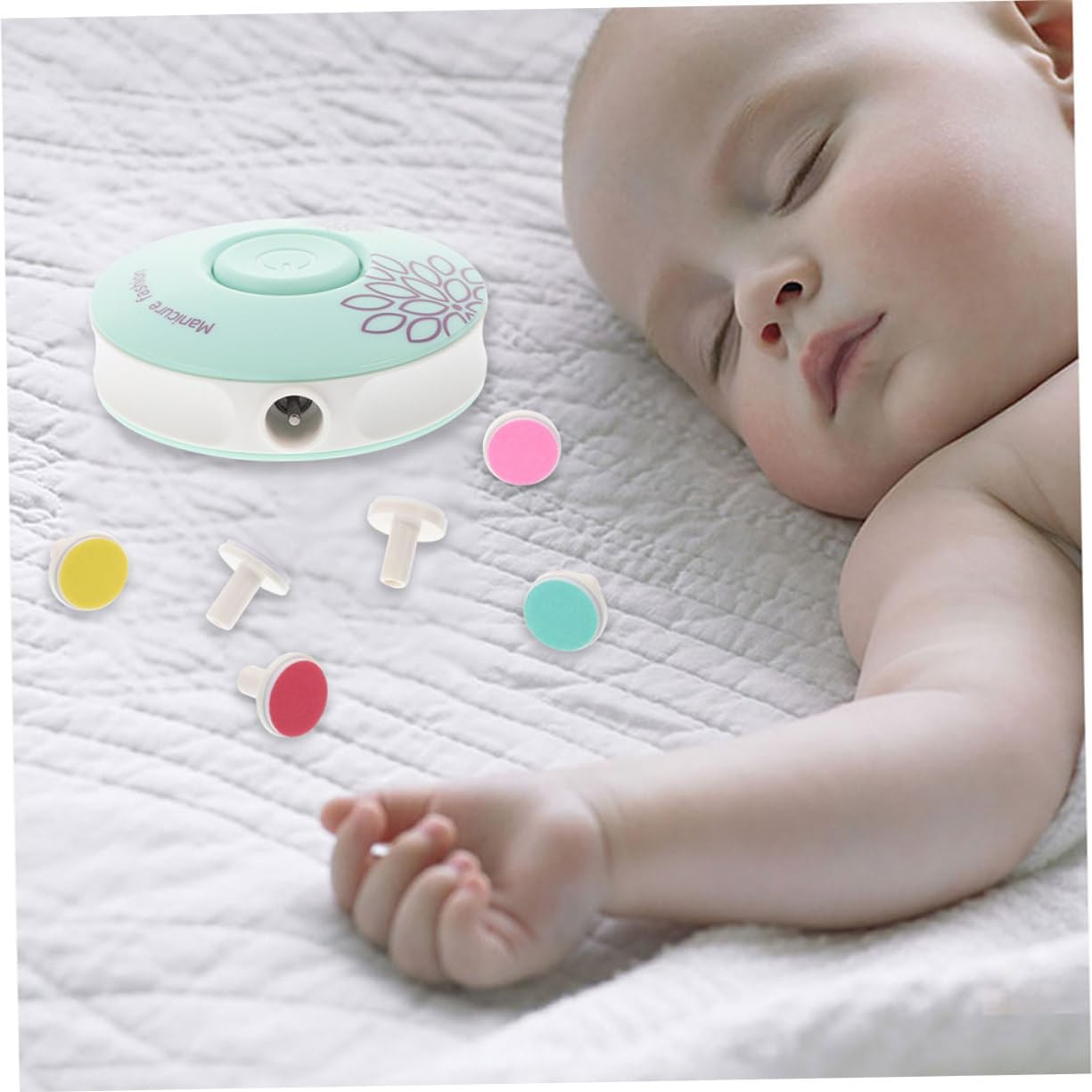 Kisangel Electric Nail File Set Nail File Cuticle Pusher Buffing Block Drill Clippers Scissors Manicure Tool Safe for Boys and Girls image number 3