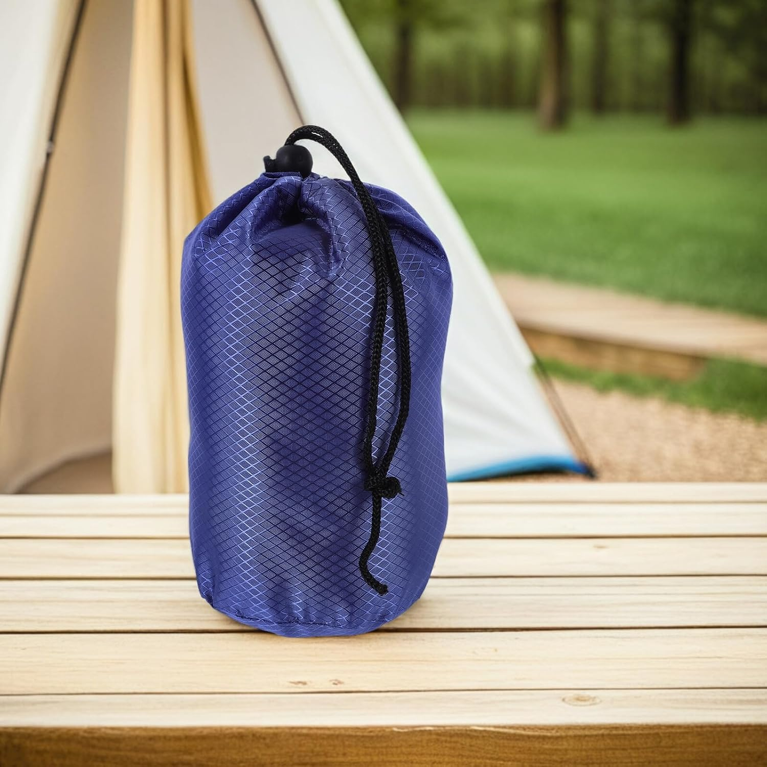 BIUDECO Lightweight Nylon Drawstring Bag for down Jacket Compression Travel Organizer Pouch with Reinforced Stitching Multipurpose Clothing Storage Space-Saving Design for Luggage image number 6