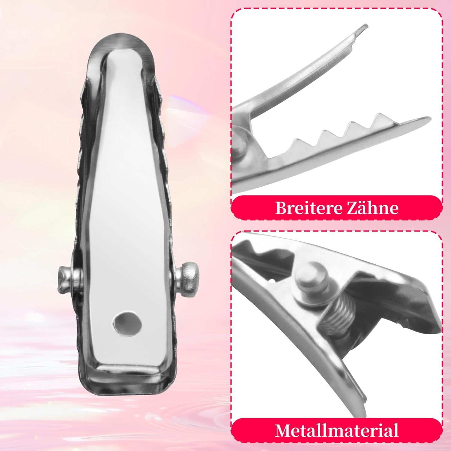 Pack of 80 Silver Small Hair Clips, Metal Hairdresser Alligator Clips, Alligator Small Hair Clips, Women'S Hair Clips, Hairdressing Supplies, for Hair Accessories, Craft Accessories, DIY Accessories