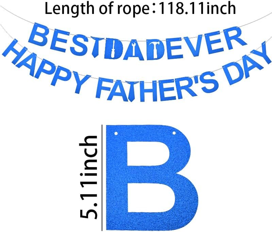 Fathers Day Decorations for Party Office Dad Birthday Banner Dad Party Decor Supplies Dad Decorative Banners for Home Wall Hanging Father'S Day Banner Father Garland Banner Daddy Banner Outdoor Indoor image number 1