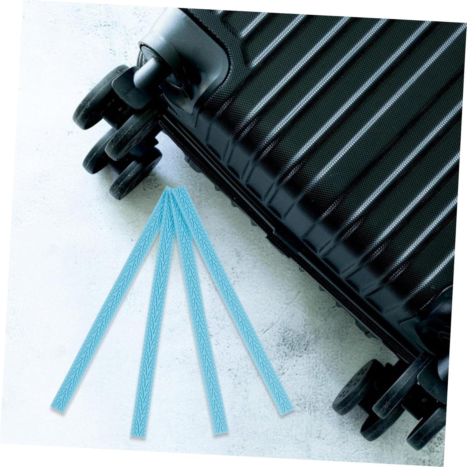 POPETPOP Silicone Luggage Wheel Covers Suitcase Feet Protectors Noise Reduction Shock Absorption Travel Suitcase Accessories Floor Protectors for Cabin Luggage Sturdy Lightweight image number 4