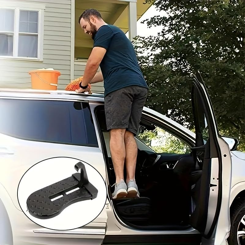 Car Door Step Can Be Folded Roof Rack Door Step up on Door Latch, Easy Access Door Step for Car Roof, Universal Fit for Cars and Suvs image number 3