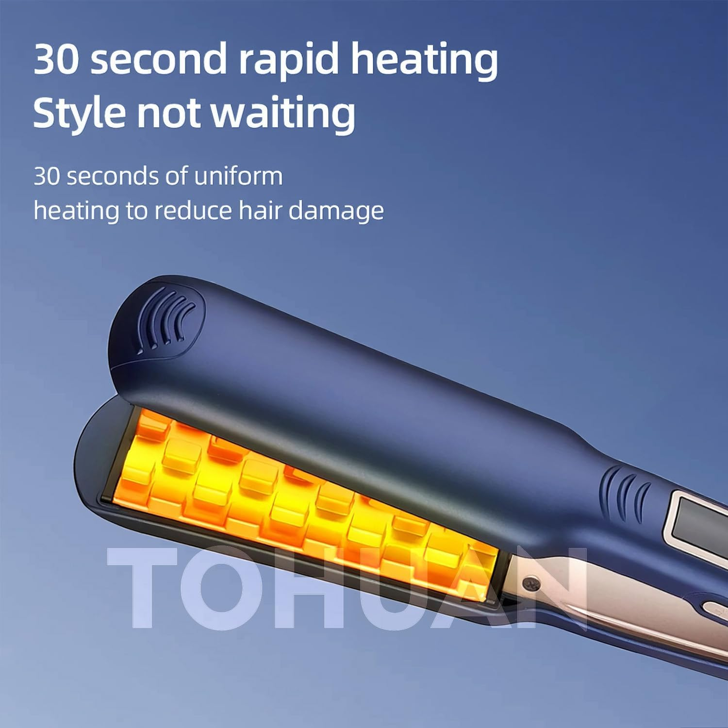 3D Grid Fluffy Hair Crimper Volumizing Ceramic Hair Volumizer Styling Tool with Adjustable Temp for Lasting Volume for Medium image number 5