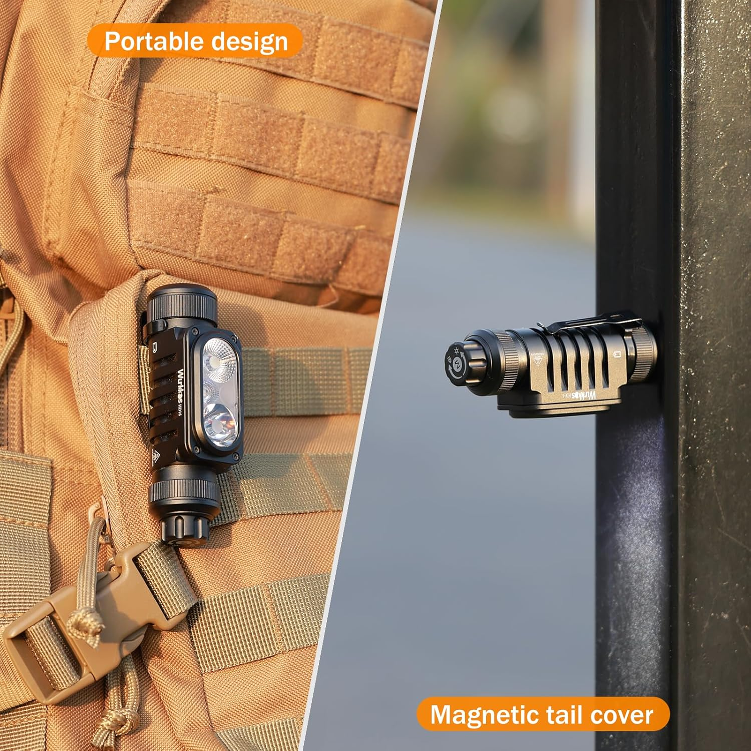 Wurkkos HD16 Headlamp 2500 Lumens Rechargeable LED Headlamp,3 in 1 Rechargeable Head Flashlight with Spot,Flood and Red Lights,Ip66 Waterproof Ultra Bright Head Light with Adjustable Headband image number 2