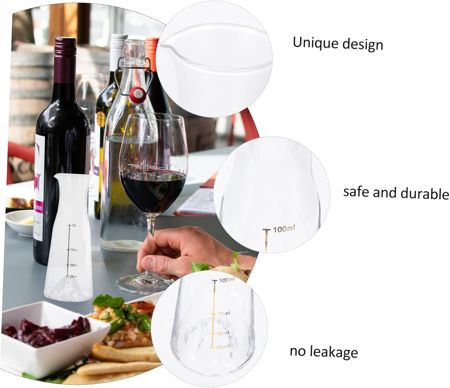 KICHOUSE Glass Wine Dispenser Fine Craftsmanship Decanter for Brandy Liquor Whisky Wine