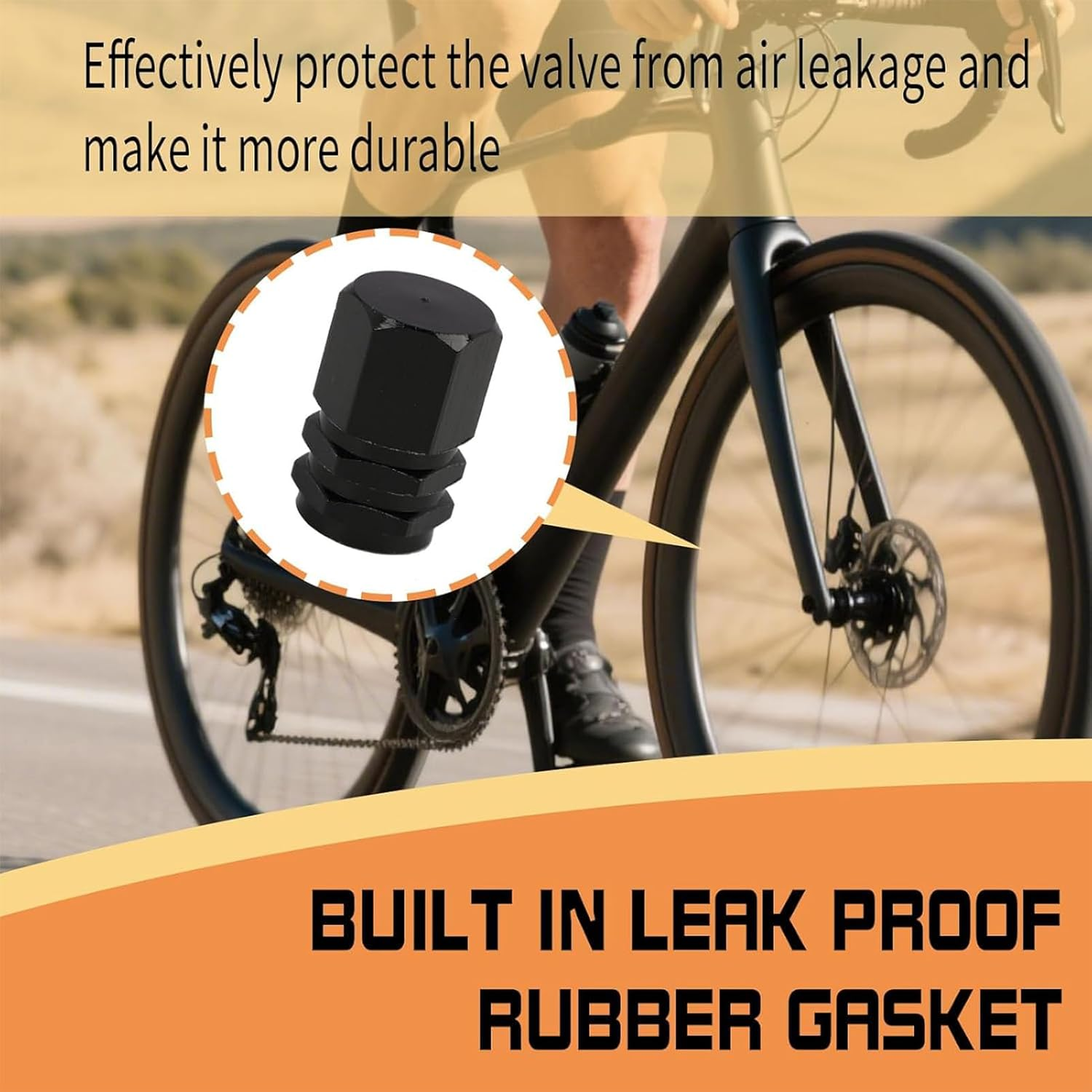 30 Pcs Tyre Valve Caps and Gasket, Hexagon Aluminum Car Tyre Valve Caps Suitable for Car SUV Bike Motorcycle for Owner Group Enthusiast People Who Pay Attention to Driving Safety image number 6