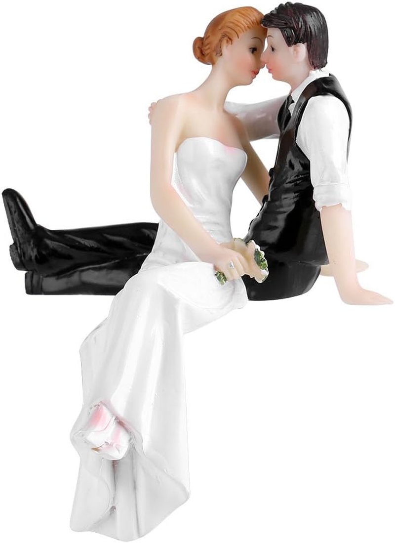 Bride and Groom Cake Topper, Wedding Cake Doll, Resin Doll Wedding Cake Topper for Engagement Parties, Bridal Showers Anniversaries image number 2