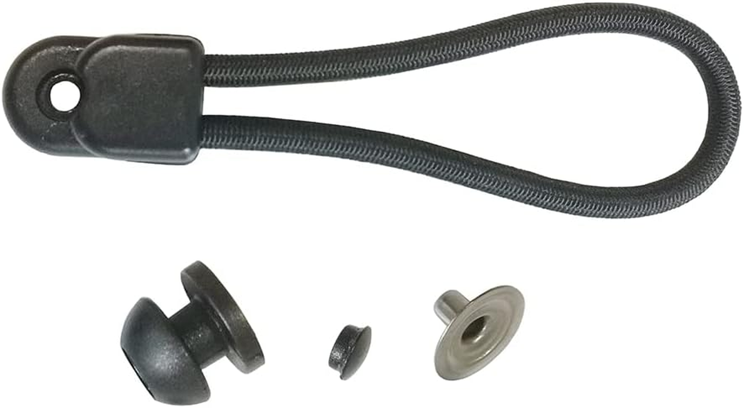 UP100 10 Sets Stayput Shock Cord Loop Bungee Clip Pull Tie down Tarp Canvas Knobs for Marine Truck Car RV Boat Covers (Black) image number 5