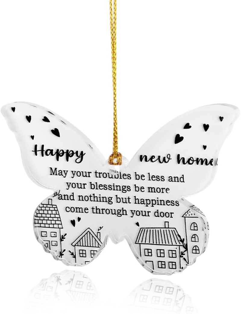 Happy New Home Ornament Housewarming Gifts for Couples Newlyweds New Apartment Christmas Ornament House Blessing Gifts Home Owners Gift Ideas Holiday Housewarming Ornament Gift House Warming Presents image number 2