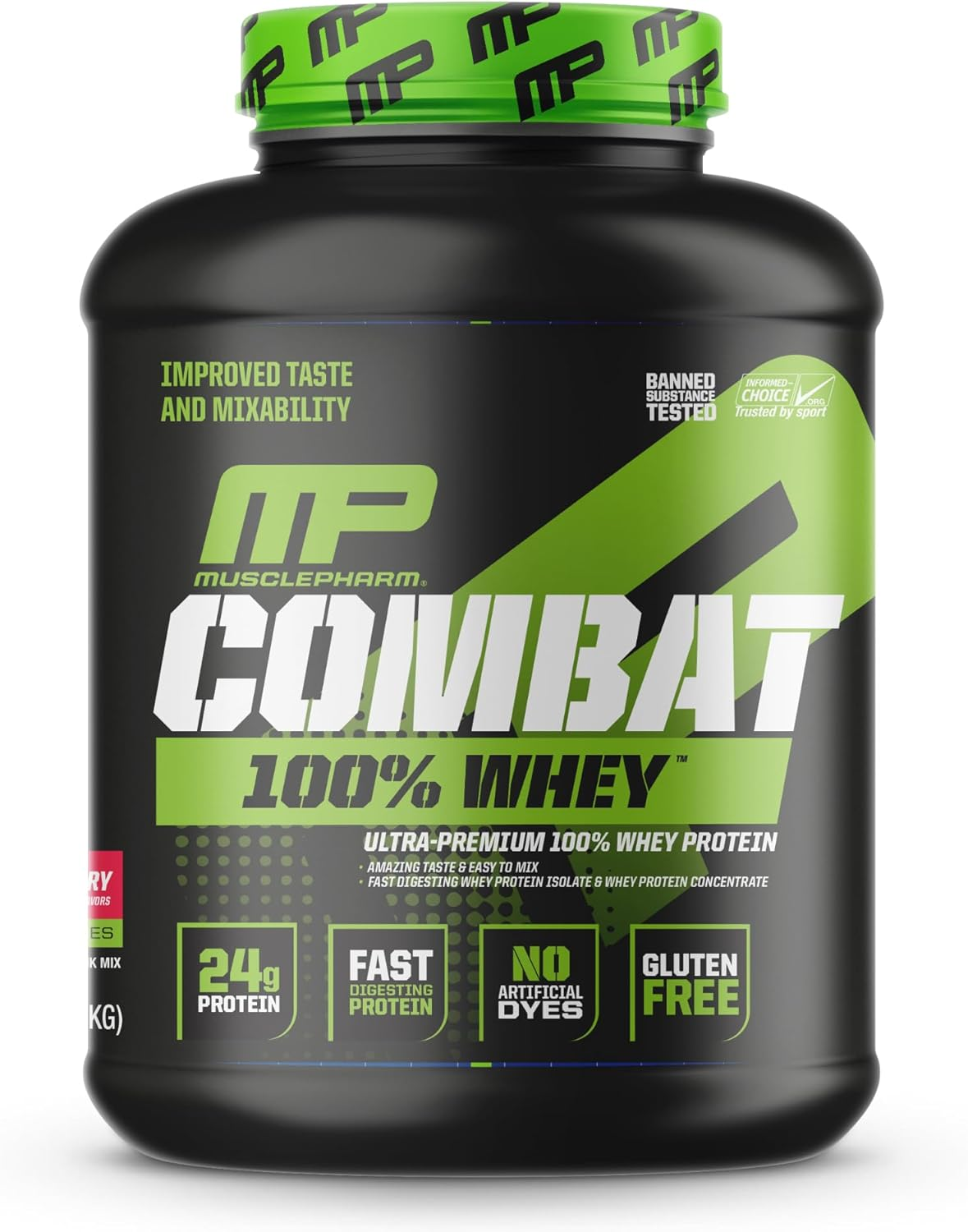 Musclepharm Combat 100% Whey Protein Powder, Strawberry, 5 Pound image number 3
