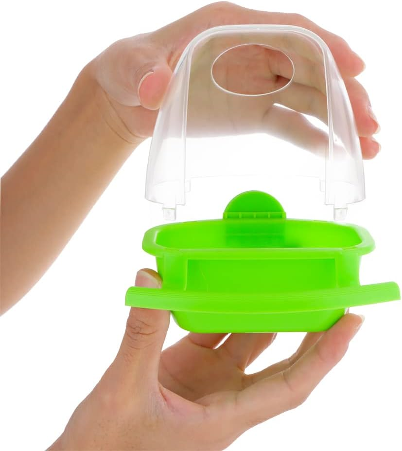 2 Pcs Small Bird Slot Feeder No Mess Cage Hanging Feeder Cup Plastic Food Feeding Box