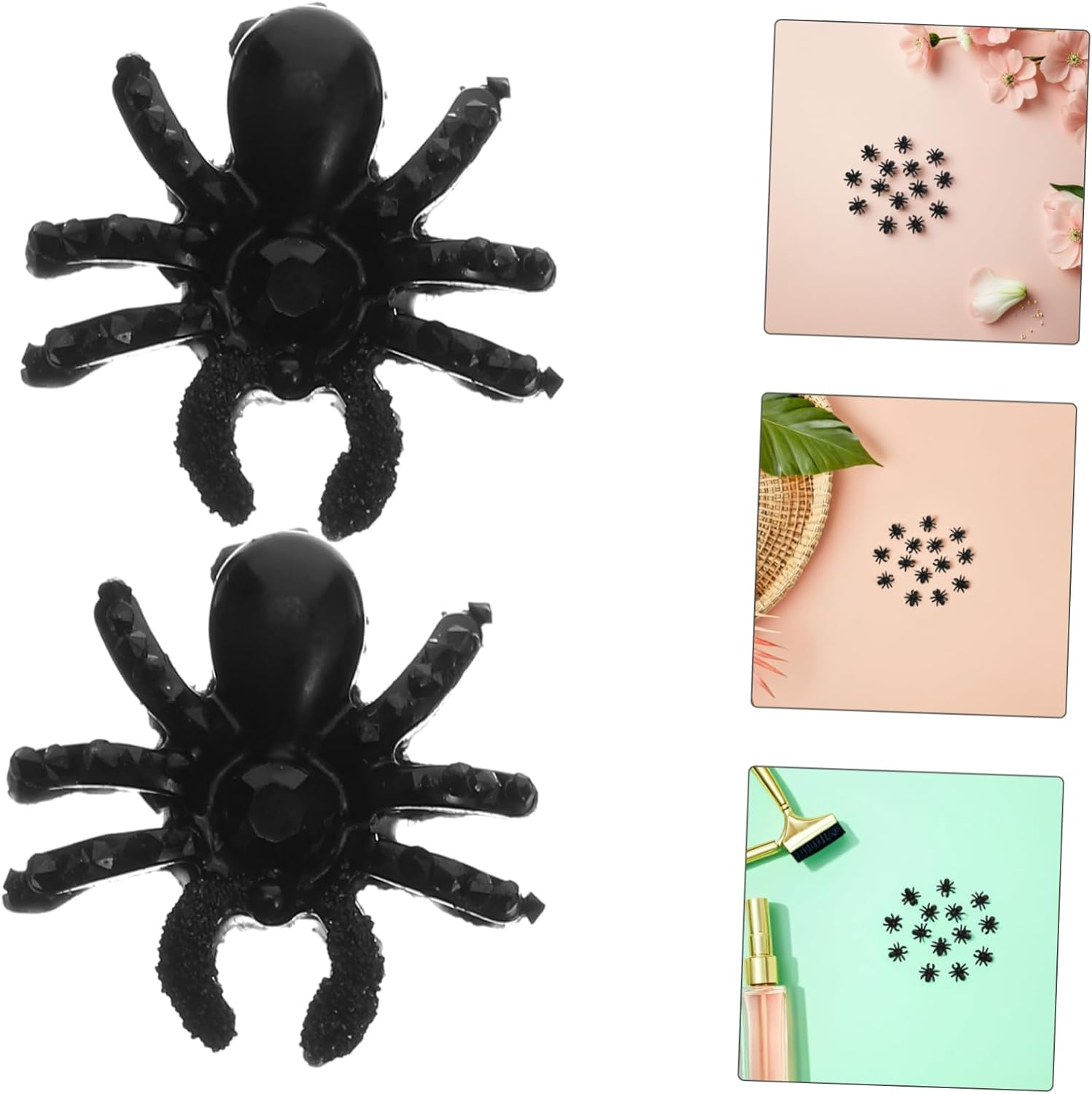 Healeved 750Pcs Halloween Nail Charms Dark Style Animal Spider Nail Art Charms for Manicure Parties Cosplay Carnivals Halloween Accessories image number 5