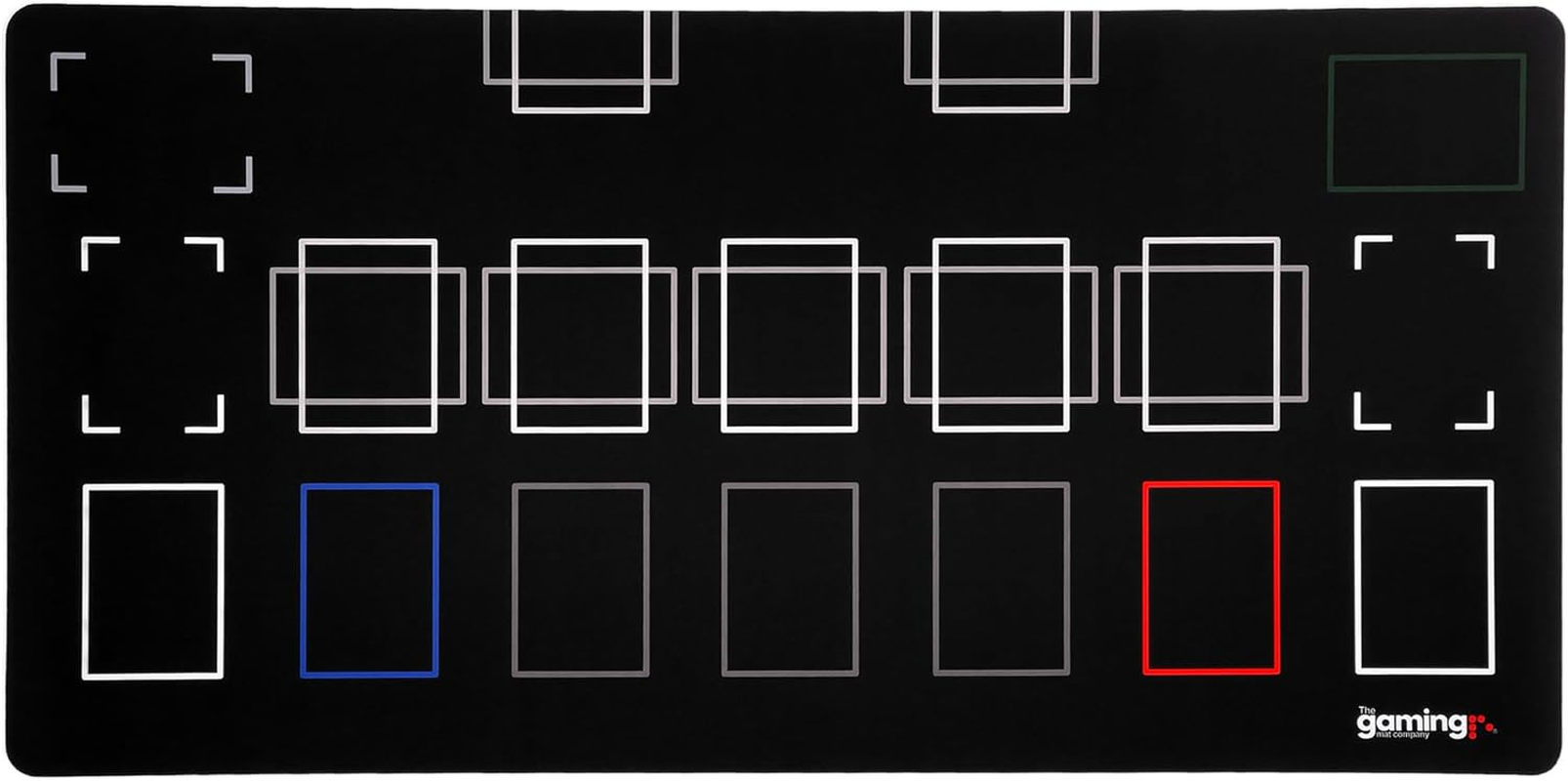 The Gaming Mat Company Single Player Playmat for Yu-Gi-Oh! 28.3" X 14.1" with Deluxe Red Rubber Base - Compatible with Yu-Gi-Oh! TCG Cards - Extra Deck and Banish Zones- Waterproof YGH Card Game Board